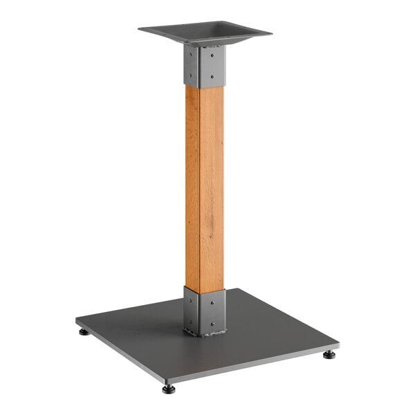 Lancaster Table & Seating Industrial Standard Height Table Base with Honey Maple Finish