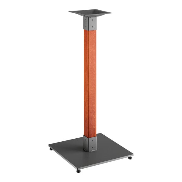 Lancaster Table & Seating Industrial Bar Height Table Base with Rustic Mahogany Finish