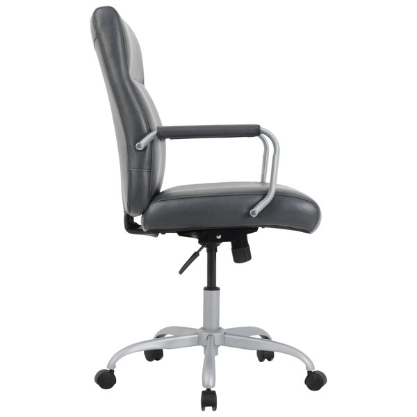 Alera ALEKA24149 Kathy Ireland by Alera Manitou Series HighBack Gray Leather Office Chair
