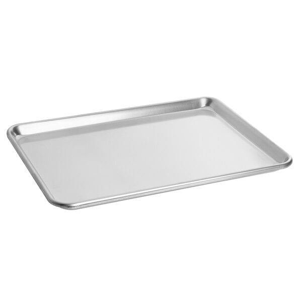 Choice Half Size 19 Gauge 13 x 18 Wire in Rim Aluminum Sheet Pan with  Half Size 12 x 16 Footed Cooling Rack