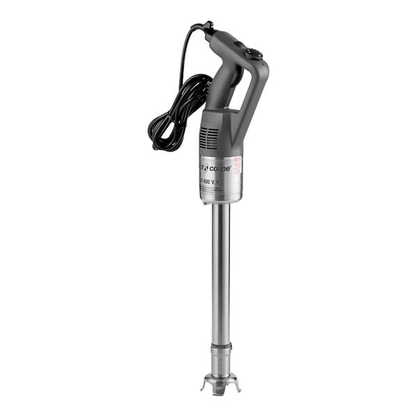 A Robot Coupe CMP400VV immersion blender with a cord.