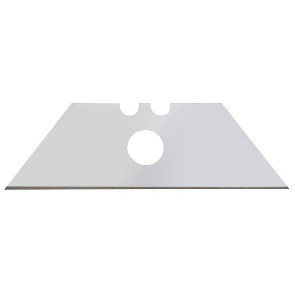 A white rectangular blade with a circle in the middle.