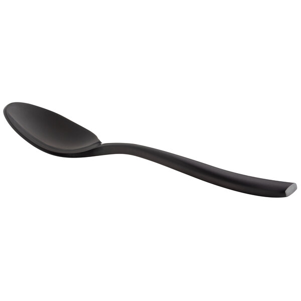 a black handle with a white background