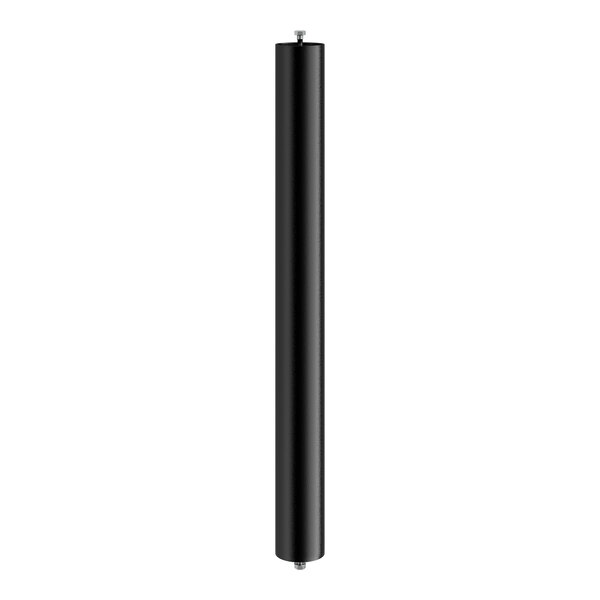 A black cylindrical table base column with a black rod.