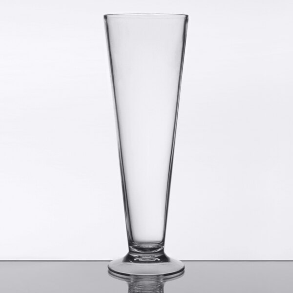 A Libbey Tritan plastic dessert shot glass on a table.