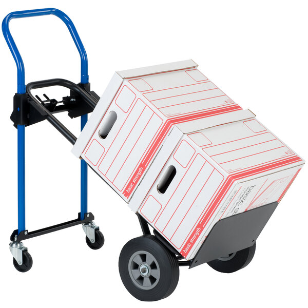 a box on a hand truck