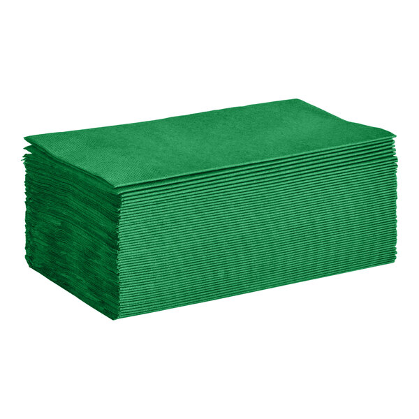 Choice 15" x 17" Green 2-Ply Paper Dinner Napkin - 100/Pack