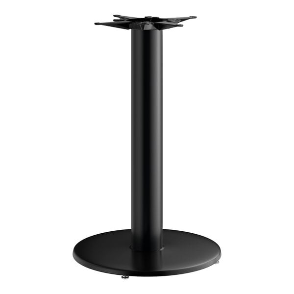 Lancaster Table & Seating Cast Iron 22" Round Black 4 1/2" Counter Height Column Table Base