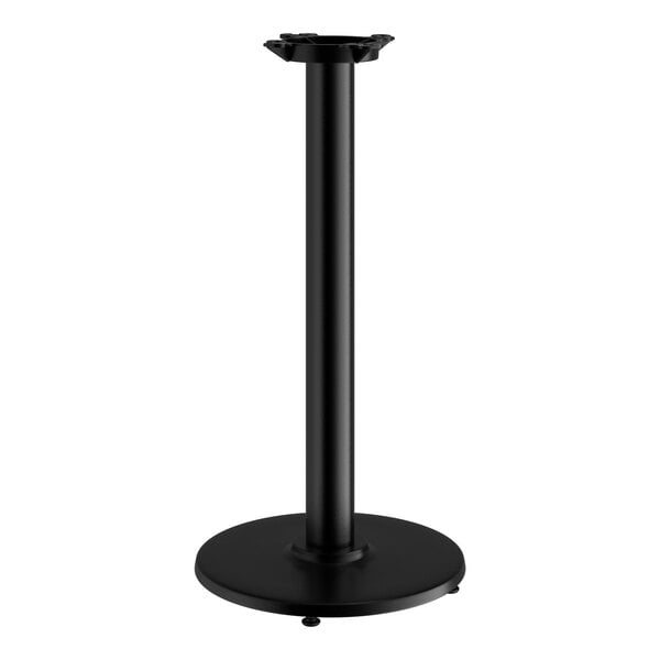 Lancaster Table & Seating Cast Iron 17" Round Black 3" Counter Height Column Table Base