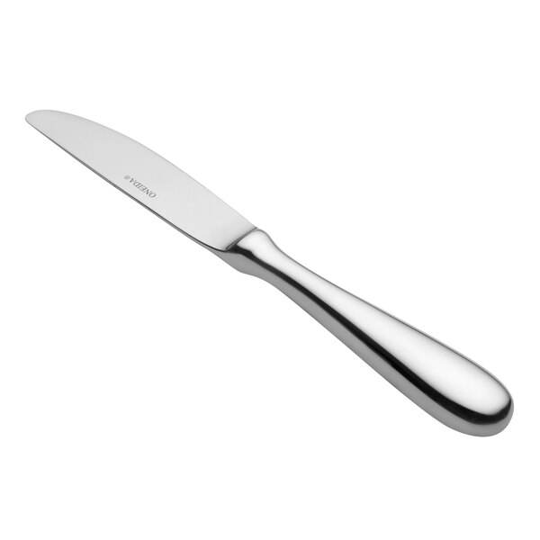 a silver knife with a long handle