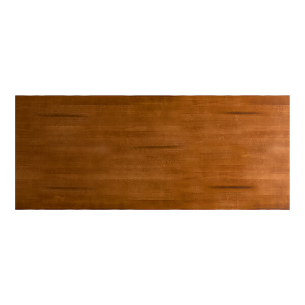 Lancaster Table & Seating 30" x 72" Rustic Walnut Solid Wood Live Edge Bar Height Table with 8 Boomerang Bar Stools