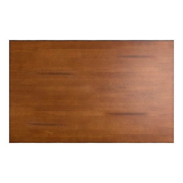 Lancaster Table & Seating 30" x 48" Rustic Walnut Solid Wood Live Edge Dining Height Table with 4 Boomerang Chairs