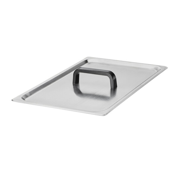 a metal tray with a handle