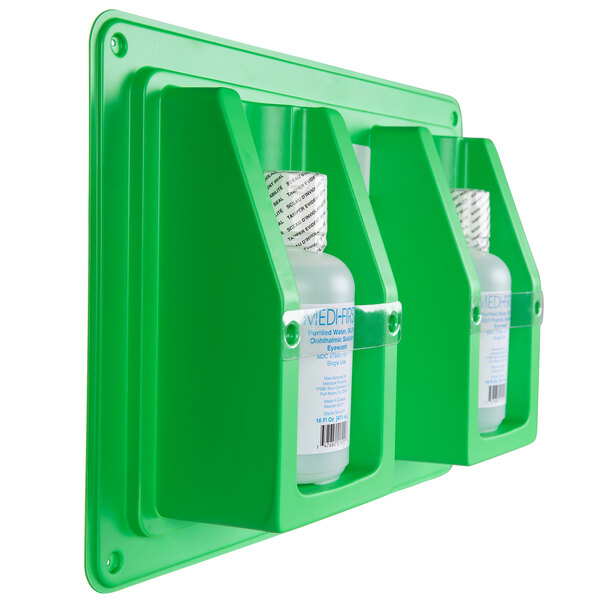 Medi First First Aid Eye Wash Wall Station With Two Oz Bottles