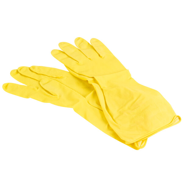 Details about   Yellow Latex Dishwashing Gloves Lot Of 2 Size Large 