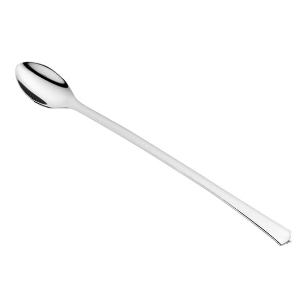 Fineline Tiny Temptations 6" Tiny Tasters Silver Look Plastic Cocktail Spoon - 400/Case