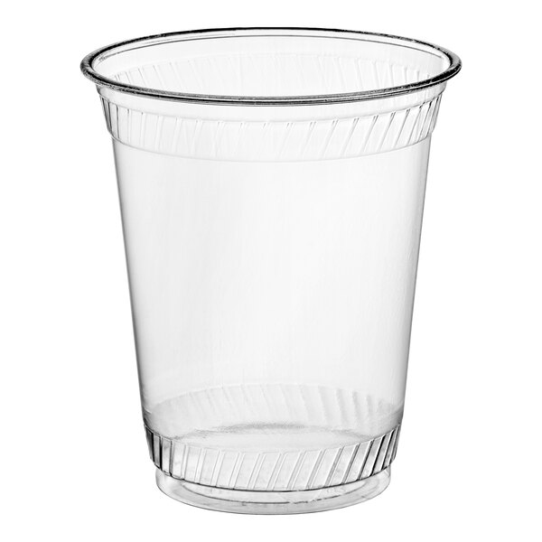 Fabri-Kal GC1214 Greenware 12 oz. Compostable Clear Customizable Plastic Cold Cup - 50/Pack