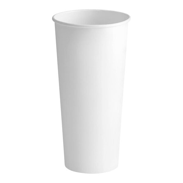 A white Solo paper hot cup.