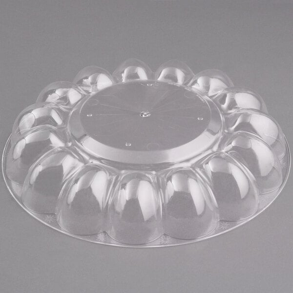 A clear plastic tray with 15 slots for eggs.
