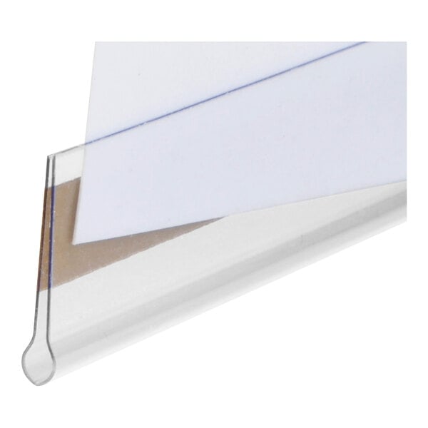 C-Line 87607 3" x 1/2" Clear Top Load Self-Adhesive Label Holder - 50/Pack