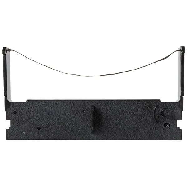 a black rectangular object with a black wire