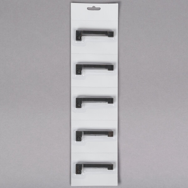 a black handle in plastic