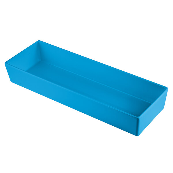 a blue rectangular object with a white background