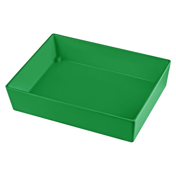 a green rectangular object with a white background