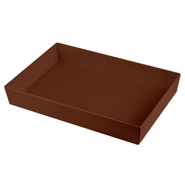 a brown rectangular baking tray