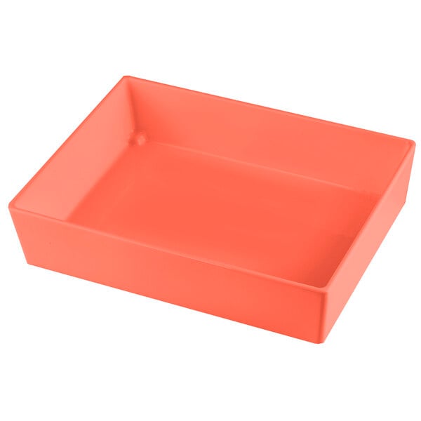 a rectangular plastic container with a white background