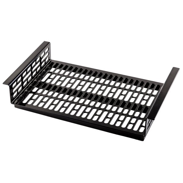 A black metal Tablecraft template shelf with holes.