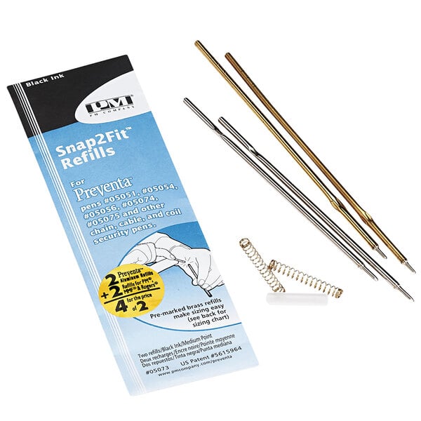 2 Inch Chain Black PM Company Preventa SnapOn Replacement Counter Pen