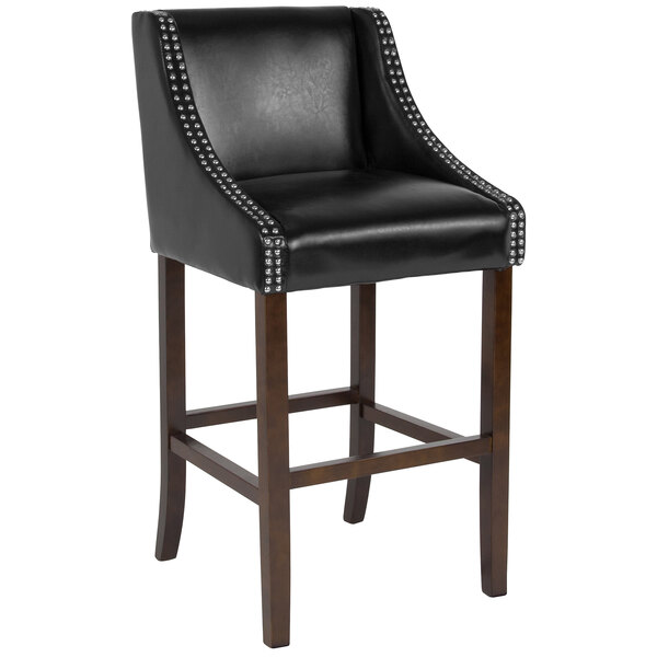 Flash Furniture Ch 182020 30 Bk Gg Carmel Series Black Leather Main Picture Image Preview