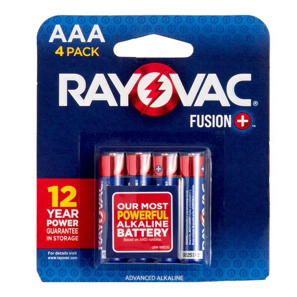 Rayovac 824-4TFUSK Fusion AAA Advanced Alkaline Batteries   - 4/Pack