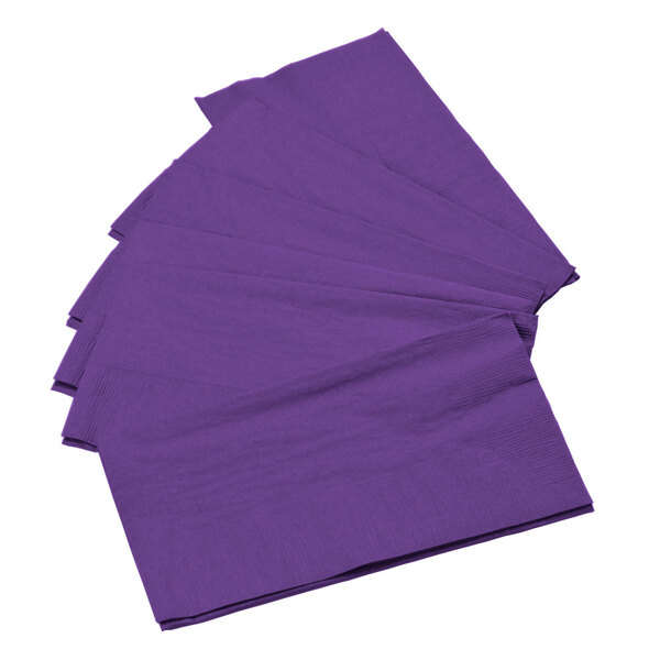 Purple Paper Dinner Napkin, Choice 2-Ply Customizable, 15