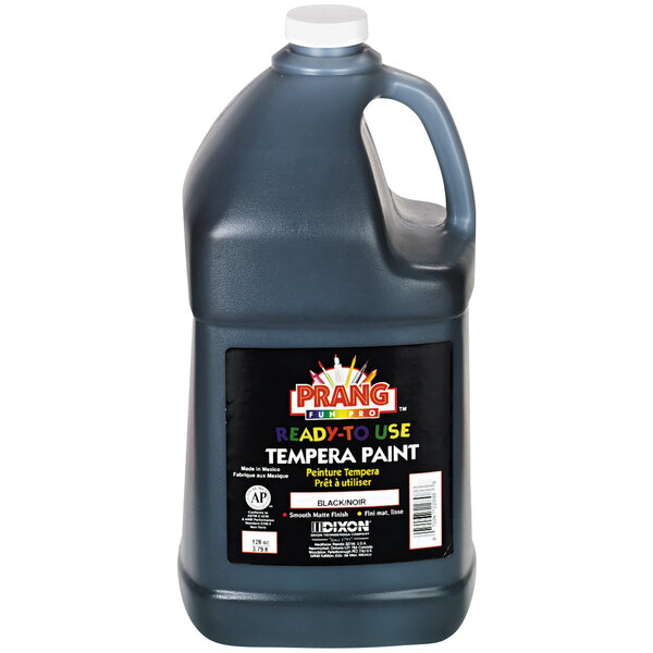 Prang 22808 1 Gallon Black Matte Finish Tempera Paint