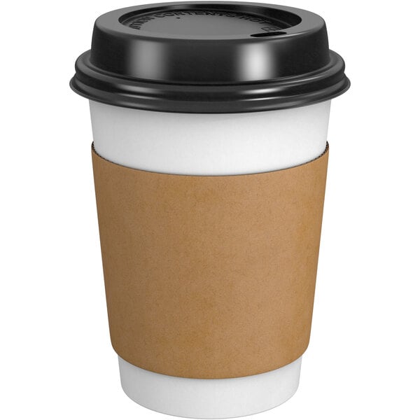 [100 Pack] 12 oz. White Paper Hot Cups, Coffee Cups
