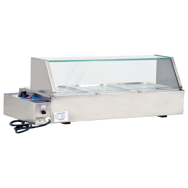 36" Electric Bain Marie Food Warmer with 3 Half Size Wells 1500W, 110V