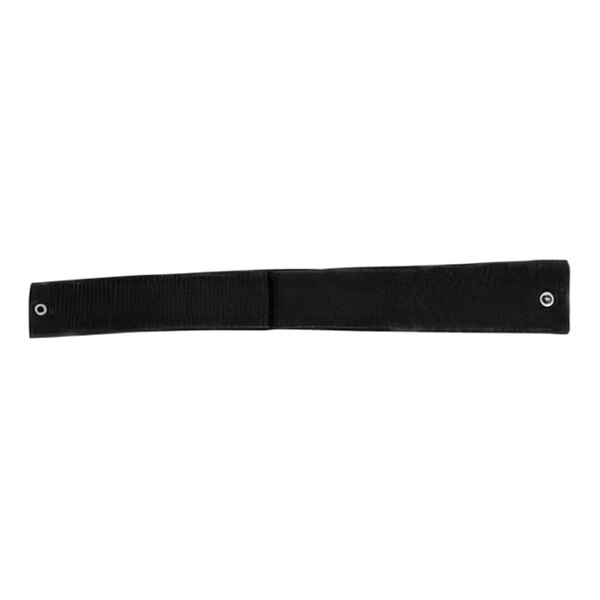 A black leather replacement strap for a tray stand with a metal buckle.