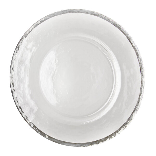 10 Strawberry Street ALS340 Alpine 13" Silver Rim Glass Charger Plate