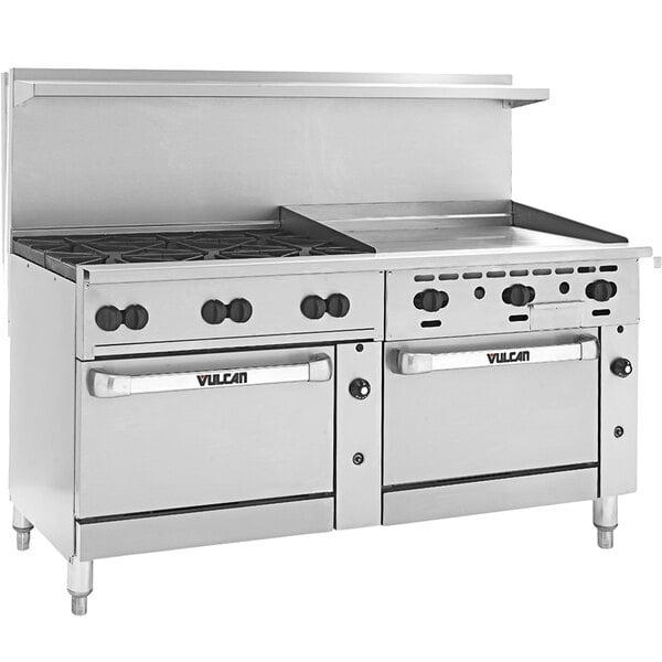 72 Gas Range, 6 Burner and 36 Thermostatic Griddle Top with 2