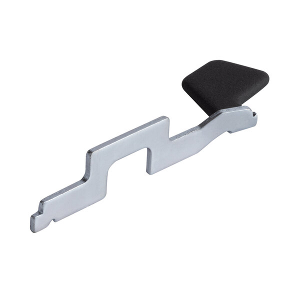 The Lavex Foot Pedal for 12" Upright Vacuums, a silver and black metal object with a black plastic knob.