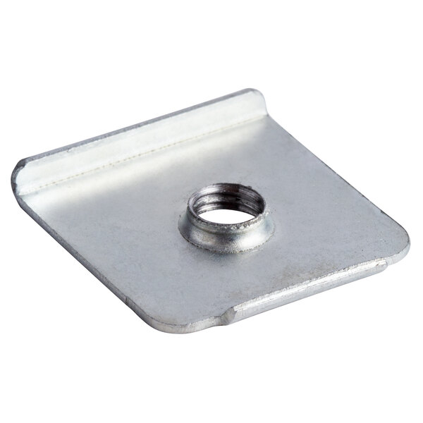 A close-up of a Lavex metal square handle nut.