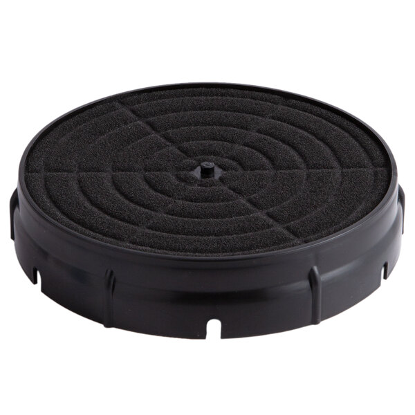A black circular Lavex Dome filter with a black circle pattern.