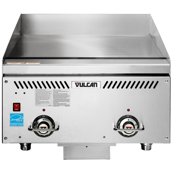A Vulcan Liquid Propane Griddle on a counter.