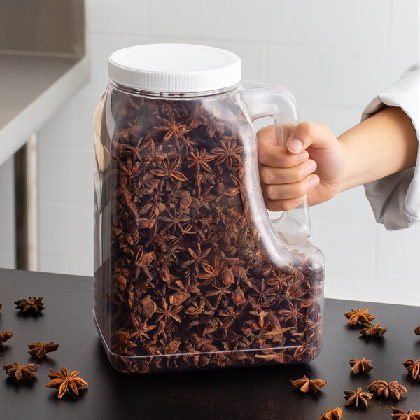 Choice 5 lb. Round Plastic Spice / General Use Storage Container with