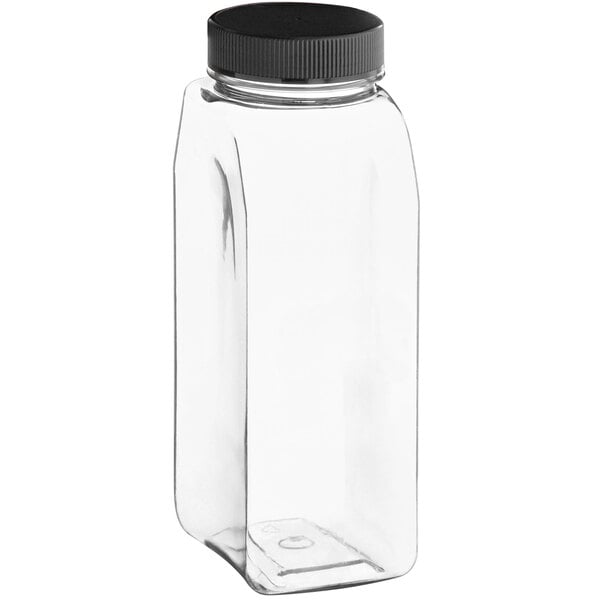 12 Pack of 6 Oz. Empty Clear Plastic Spice Bottles W/ Sprinkle Top