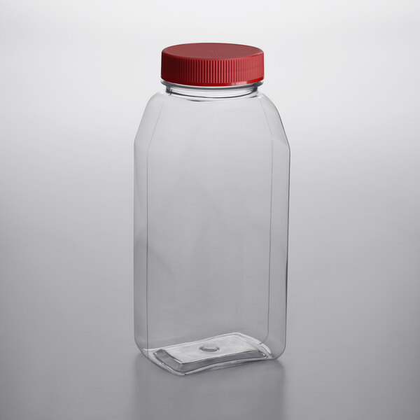 Choice 32 oz. Round Plastic Spice / General Use Storage Container with