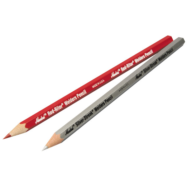 Markal 96100 Red Woodcase Barrel Red Lead Welder's Pencil 12/Pack