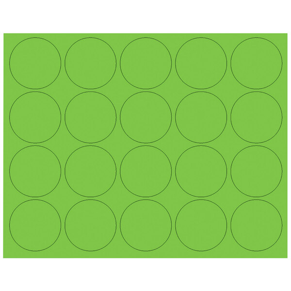 A green circle with black circles on it.